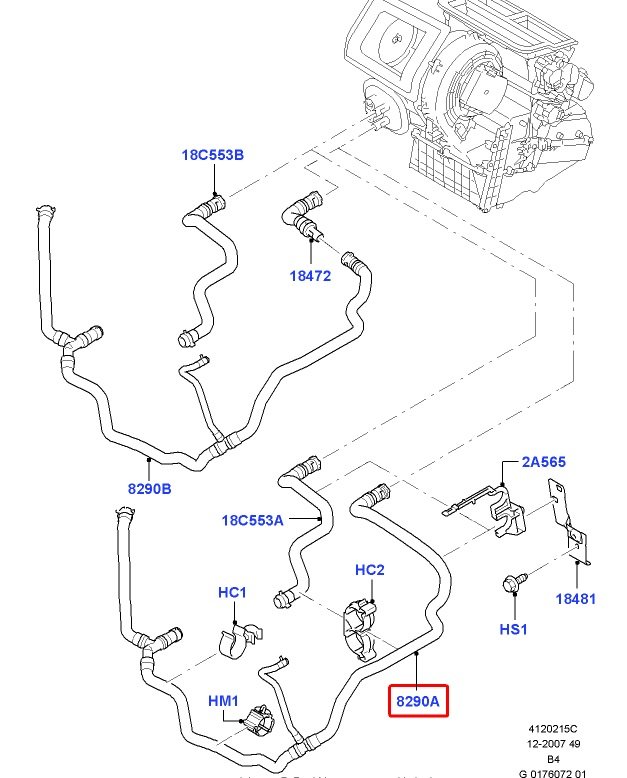 Патрубок радиатора (системы охлаждения) для Ford