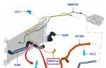 Трубка бачка расширительного Форд Фокус-3 1.6 МКПП тонкая на двигатель ACQ